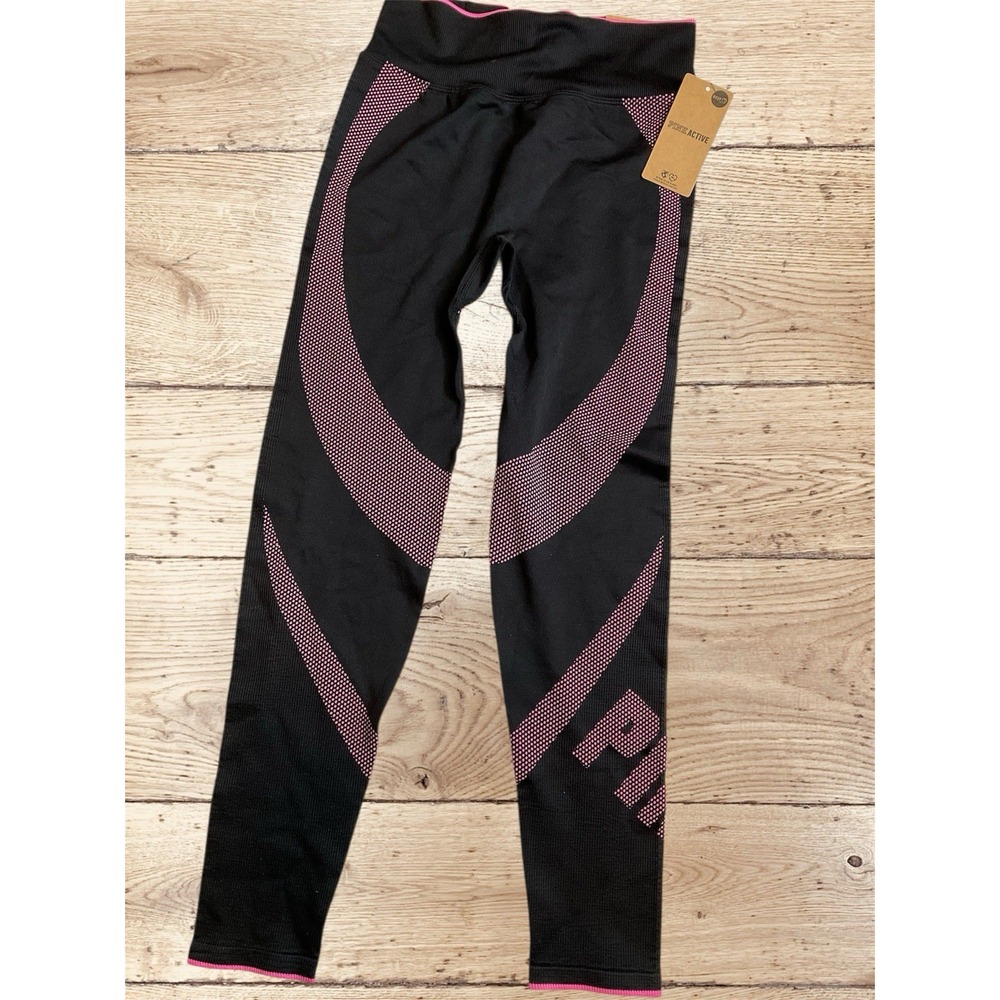 Victorias Secret Pink Seamless High Waist Full Length Tights Black Size Medium